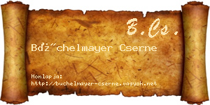 Büchelmayer Cserne névjegykártya